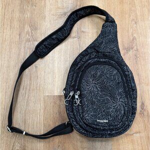 Baggalini Securtex Anti-Theft Multi Zip Sling Travel Bag